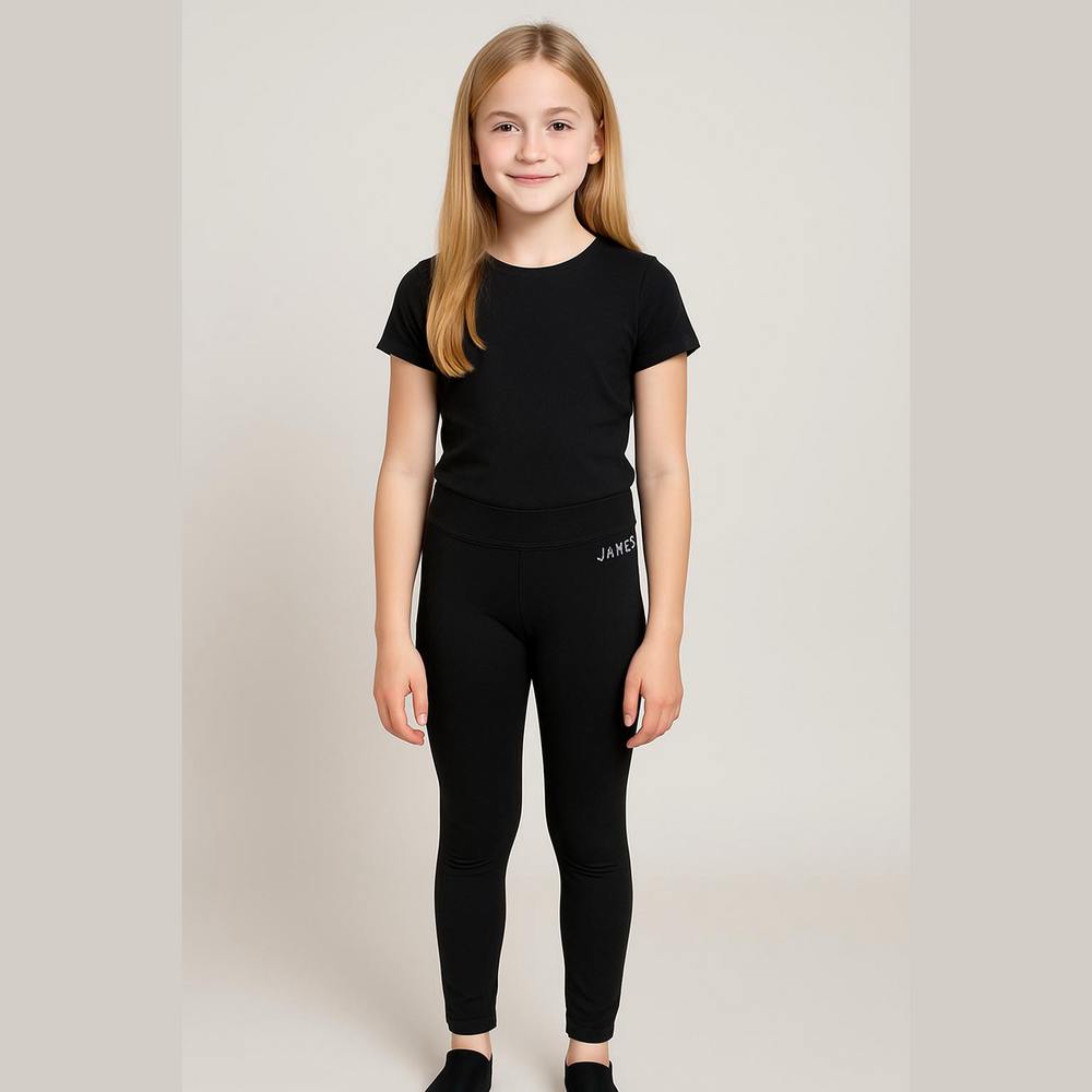 Justice Girls L 12/14 Black Leggings Activewear Pants